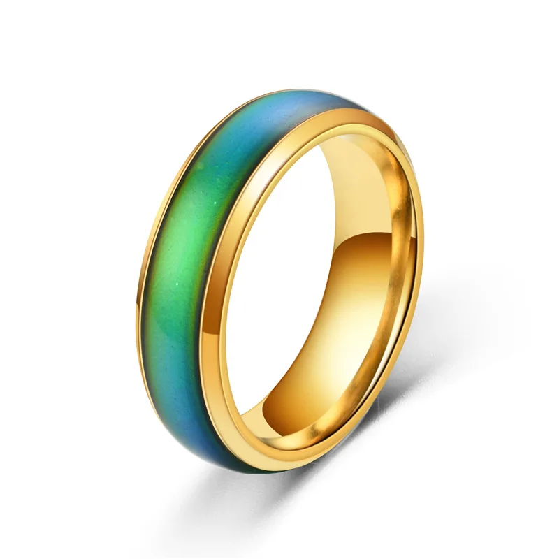 Stainless Ring Changing Color Mood Rings Feeling / Emotion Temperature Ring Smart Jewelry stainless steel ring finger ring color change ring