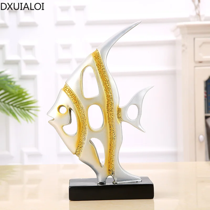 

DXUIALOI European Creative Animal Sculpture Decoration Resin Crafts Home Living Room Bedroom Office Desktop Decoration