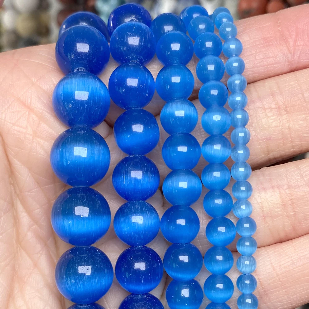 Natural Stone Beads Collection: Blue Chalcedony Crystal & Agate