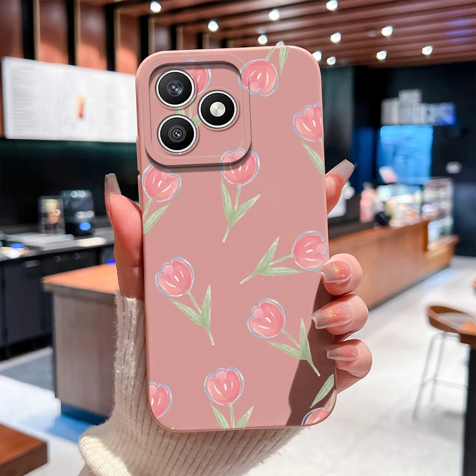 Green Cute Rabbit Pattern Silicone Case for For Honor X8D - Flexible, Anti-Drop with Full Camera Protection