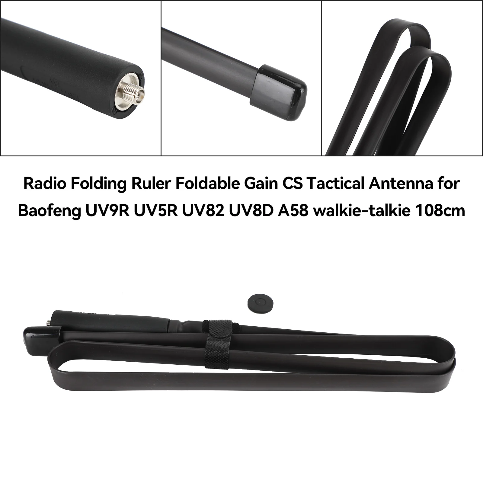 

Artudatech 108CM SMA Female Foldable Tactical Dual-Segment Antenna for UV9R UV5R UV82 UV8D