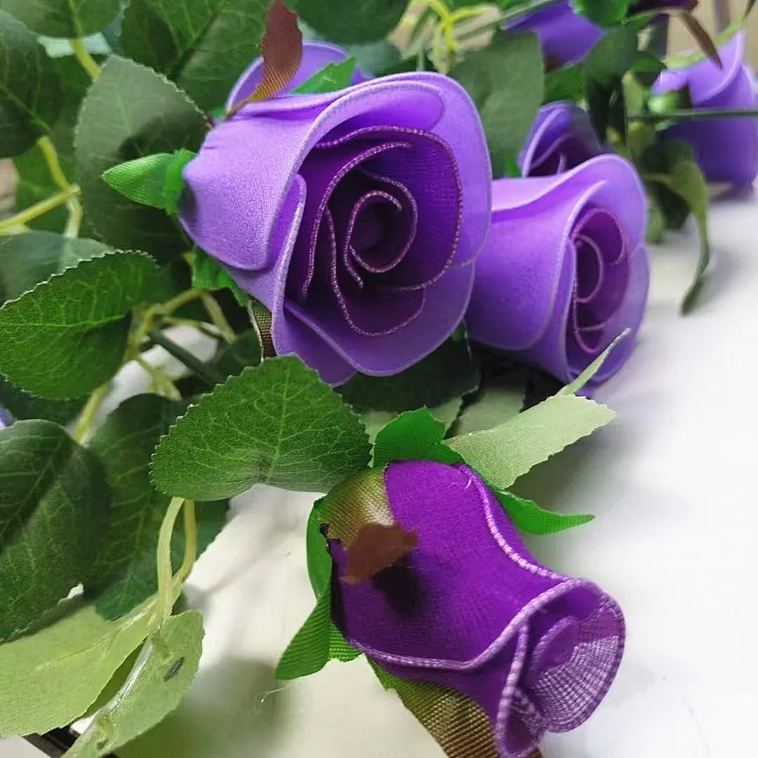 5 Stück 1,7 m lila Nylon-Blumenstrümpfe, Zubehör, handgefertigt, DIY-Nylon-Blumenstrumpf, Heim- und Hochzeitsdekoration – Detail 5