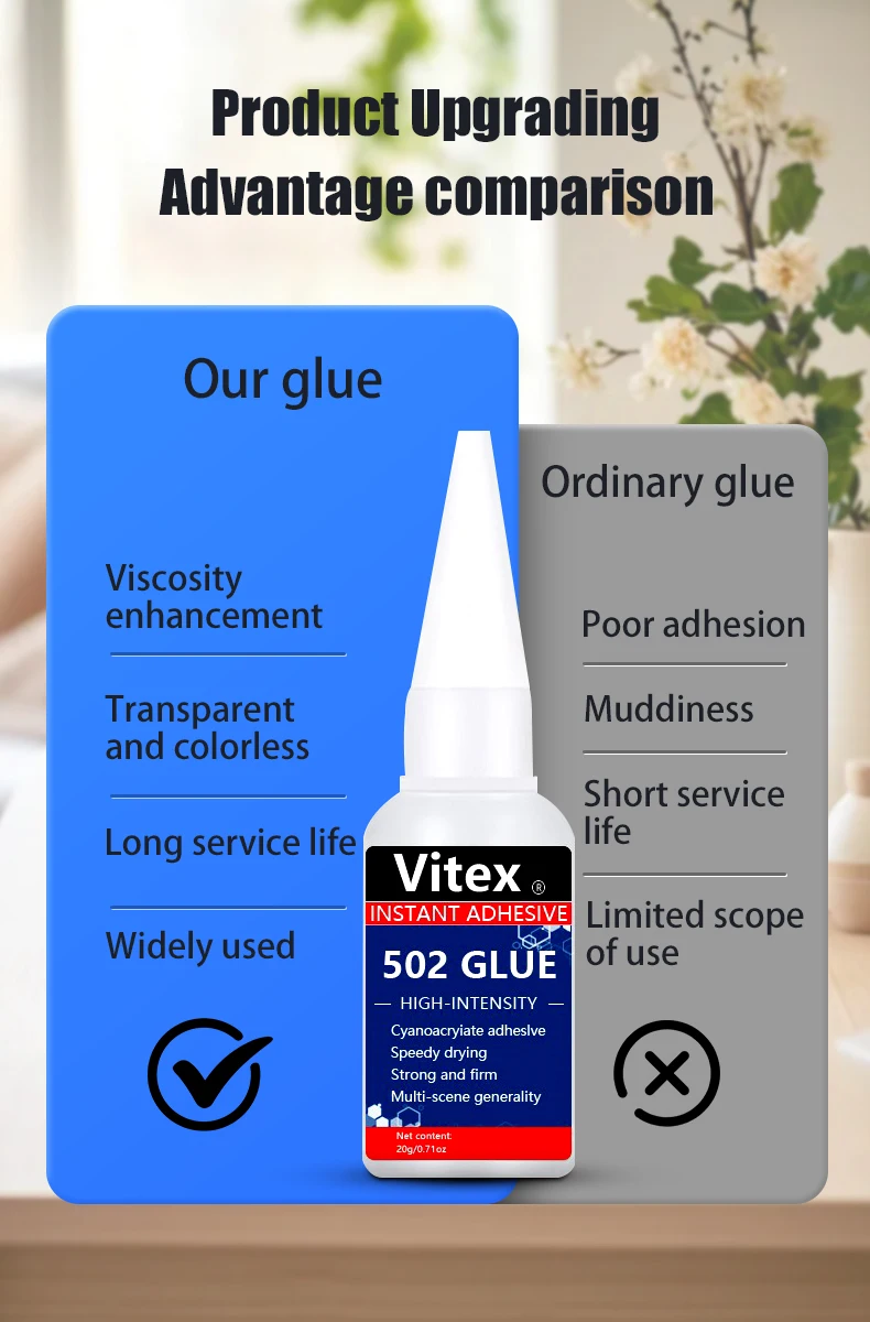 LOOLIFL 20g Wood Rubber Metal Glass Super Liquid Universal Shoe Repair Glue Stationery Store 502 Instant Strong Bond Leather 4