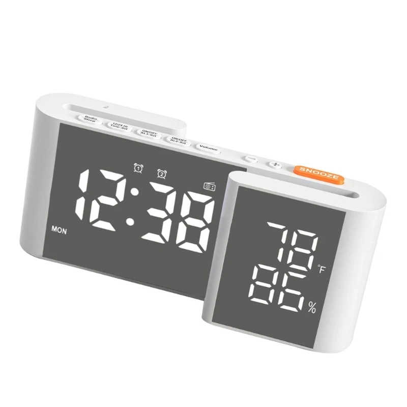 Functional Digital Alarm Clock With Alarms And Full Date Time And Temperature Display Functionality Home Table Clock 3
