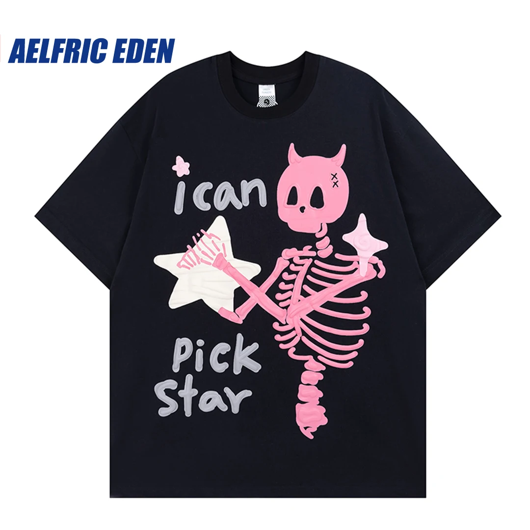 Aelfric Eden Pick Star Graphic Tee Y2k Streetwear Hip Hop