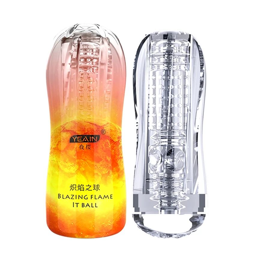 Male Masturbator Cup Soft Silicone Pussy Transparent Vagina Adult Goods Endurance Exercise Vacuum Pocket Cup for Adults Sex Toys