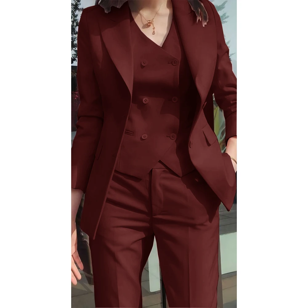 Women's Suit Three-Piece Suit 2024 New Formal Elegant Fashion Suit Casual Women's Suit Slim Design Full Suit