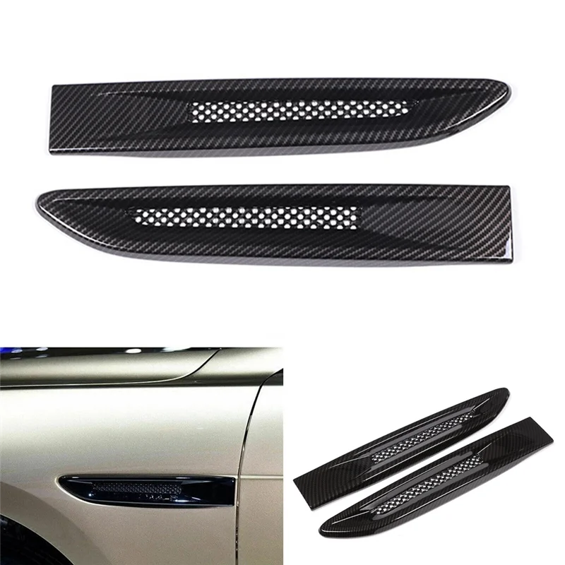 재규어 XF XFL XE F-Pace F Pace X761 용 펜더 사이드 에어 벤트 자동차 바디 아웃렛 커버 트림 장식 스티커