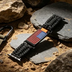 Outdoor Loop Buckle Band with Rope Strap - 40 41mm(S11 10 42mm) (Black)