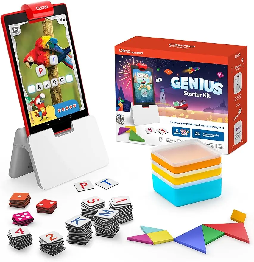 

Genius Starter Kit for Fire Tablet-5 Educational Learning Games-Ages 6-10-Spelling, Math & Creativity-STEM Toy Gifts-Boy & Girl