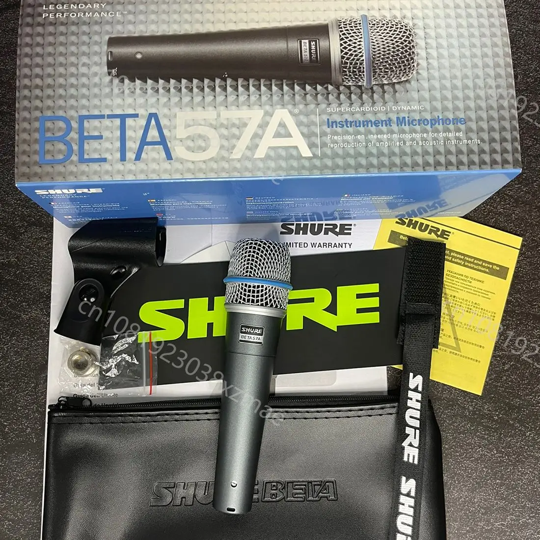 2PCS SHURE BETA 57A Microphone Wired Dynamic Home Amp Studio Recording Handheld Mic for Karaoke Bar Stage Live Performance