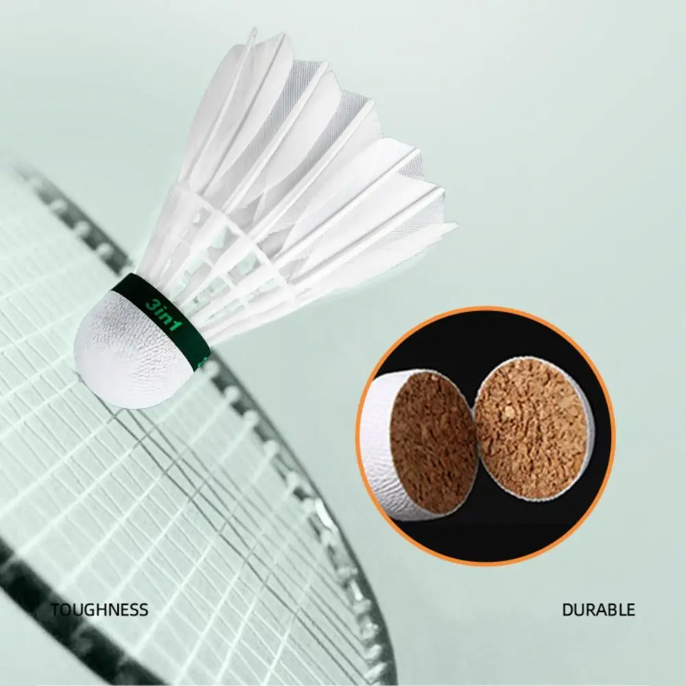 3/6/12Pcs Professional Badminton Shuttlecock Black Goose Feather Badminton Shuttlecock Training Sport Ball