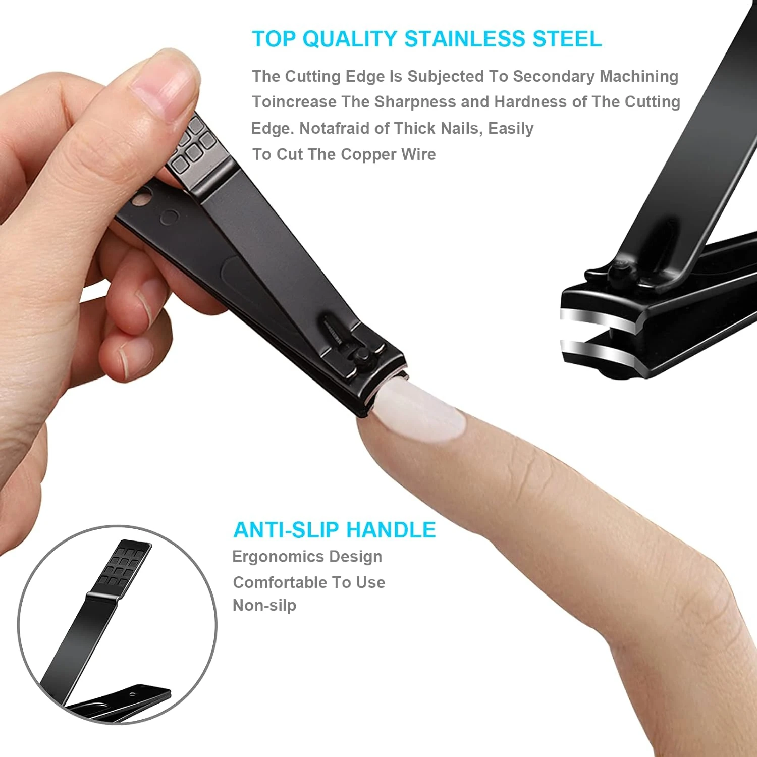 Deluxe Modern Stylish Hands and Feet Care Set - Ideal Beauty Gift - Silver Finish Nail Care Tools - Exclusive and Luxurious.