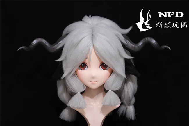 

(NFD49-15)Customize Full Head With Lock Pretty Female/Girl Japanese Animego Character Kig Cosplay Kigurumi Mask Crossdress Doll