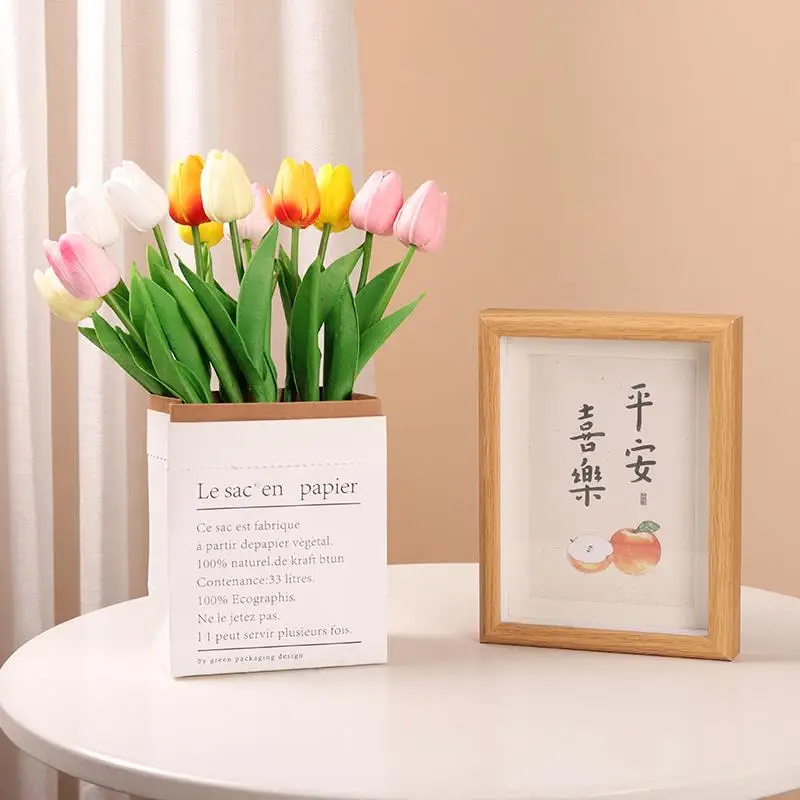 창의적인 나무 데스크탑 달력 페이지 플립 사무실 책상 장식 사진 소품 북유럽 스타일 텍스트/글자 아트워크 선물