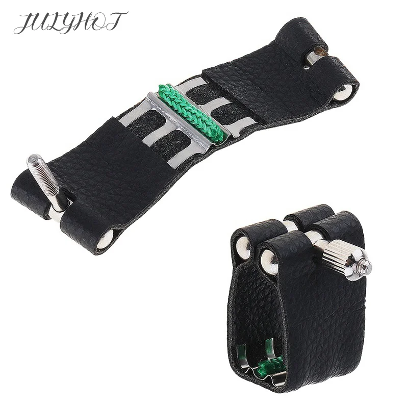 PU Leather Soprano B Clarinet Rubber Mouthpiece Ligature Musical Wind Instrument Parts Saxophone Accessories