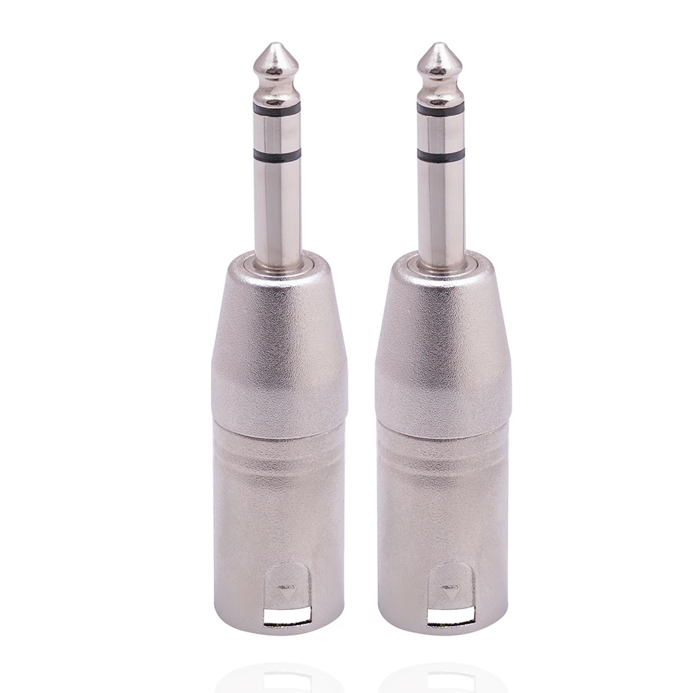 

2 PCS 6.35mm 1/4 Inch Stereo Cable TRS To 3Pin XLR Plug Adapter Male To Male For Electric Guitar Electronic Drum Microphone