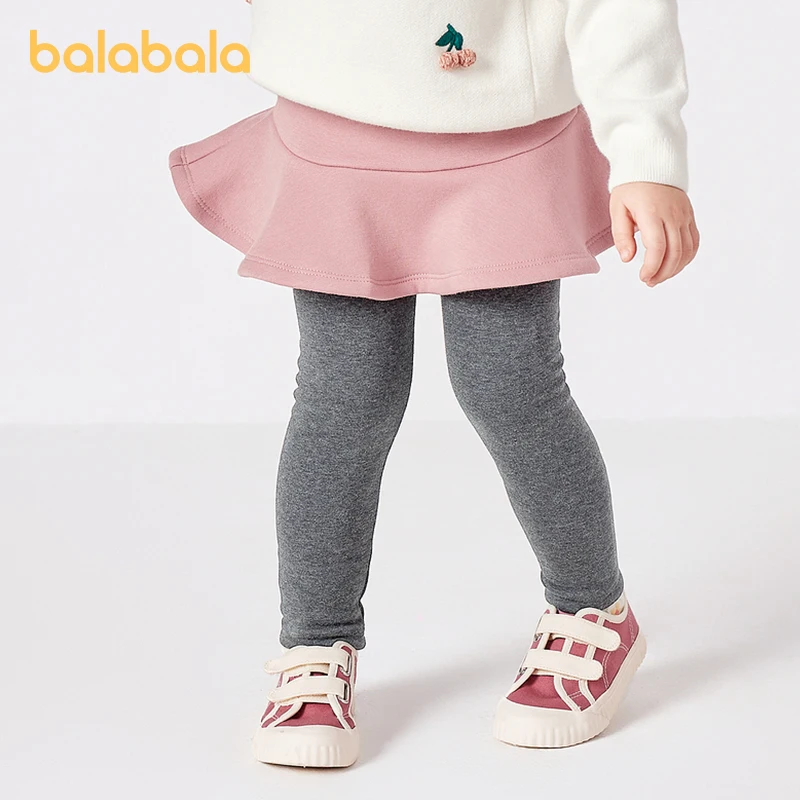 

Balabala Toddler Girl Pants Autumn and Winter Comfortable Stylish Velvet Culottes