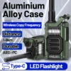 Chierda XA501 Mini Walkie Talkies UHF Long Range Portable Flashlight 2s Copy Rechargeable Type-C Charger For Mountain climbing 1