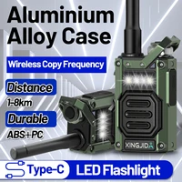 Chierda XA501 Mini Walkie Talkies UHF Long Range Portable Flashlight 2s Copy Rechargeable Type-C Charger For Mountain climbing 1
