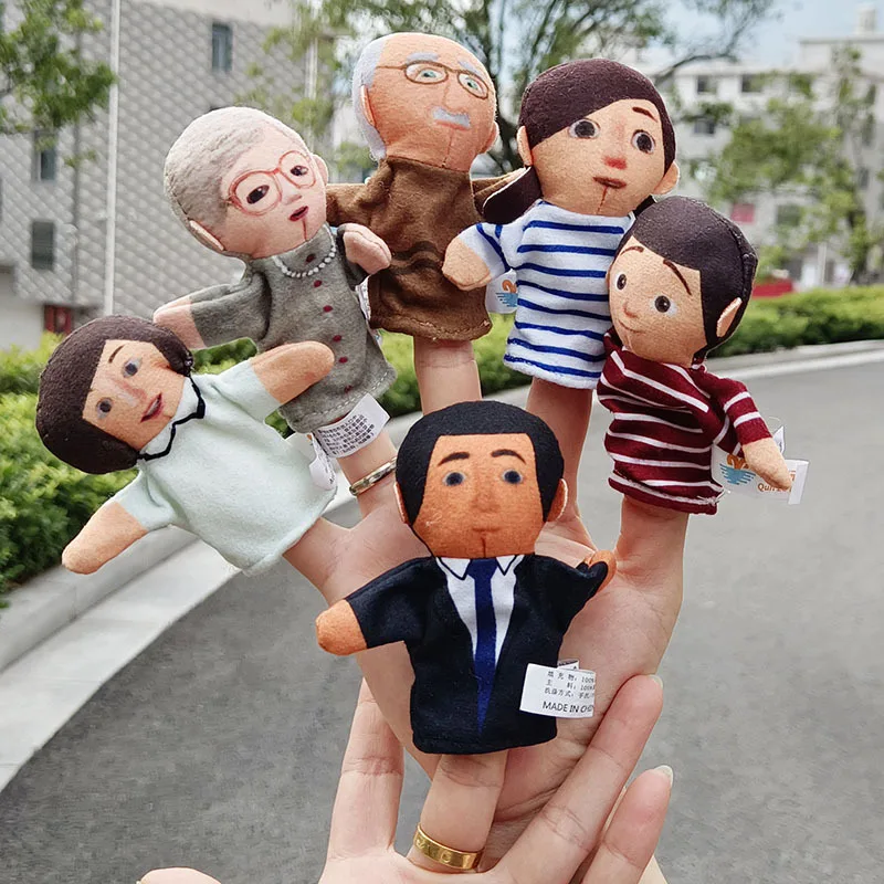 

Милый мультяшный персонаж пальчиковая марионетка маленький размер детский комфорт Раннее Обучение марионетка Семейная Игра