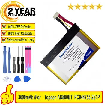 Batteria di marca superiore 100% nuova da 3600mAh PC944755-2S1P per batterie serie Topdon AD800BT ArtiDiag800 BT PC944755-2S