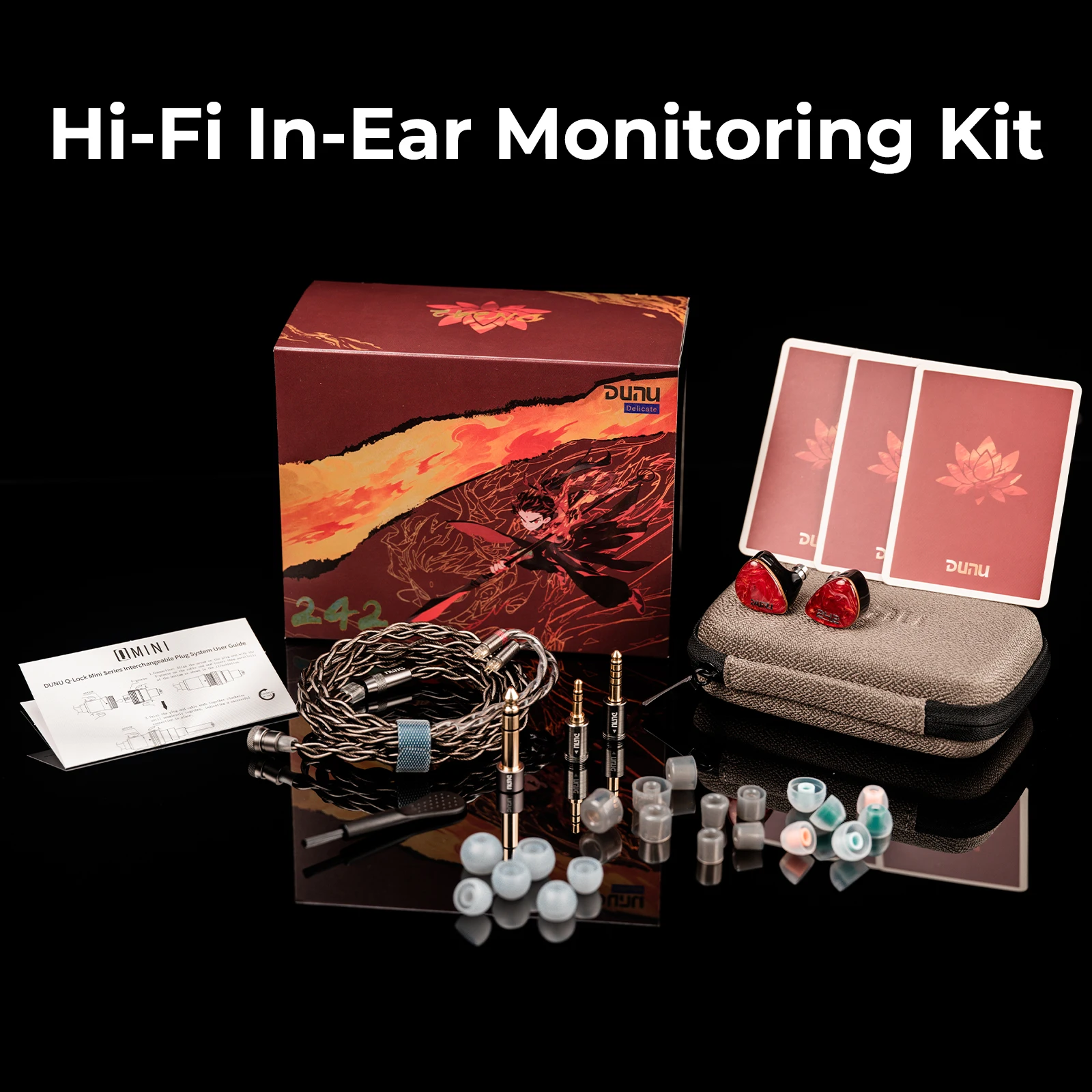 DUNU DN242 2DD+4BA+2 マイクロ平面ドライバー HiFi 音楽インイヤー
