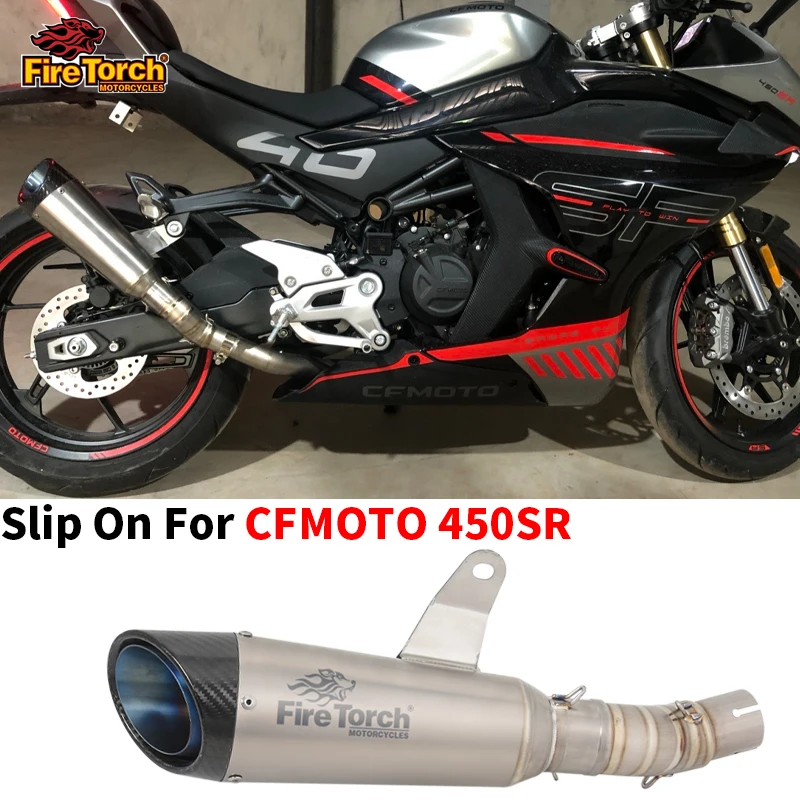 Slip On For Cfmoto 450sr 450 Sr Motorcycle Exhaust System Retrofit Escape Moto Modified Muffler