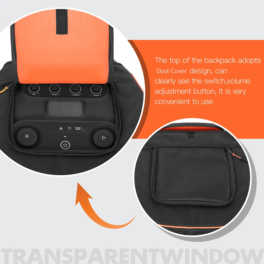 Nylon Speaker Protective Case with Storage Pocket for Travel