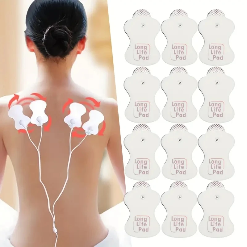 10pcs TENS Electrode Adhesive Gel Pads for Body Acupuncture Therapy Massager Slimming Therapeutic Pulse Stimulator Electro Stick