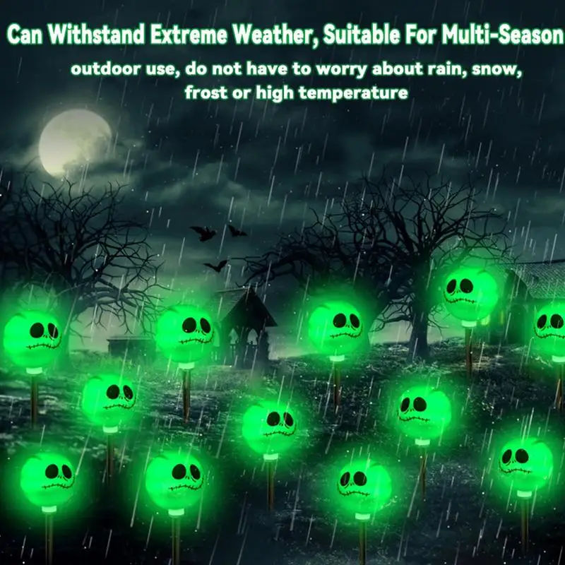 Halloween Solar Pathway Lights Waterproof Ghost Pathway Lights Halloween Solar Lights Outdoor Halloween Decorations Halloween 3