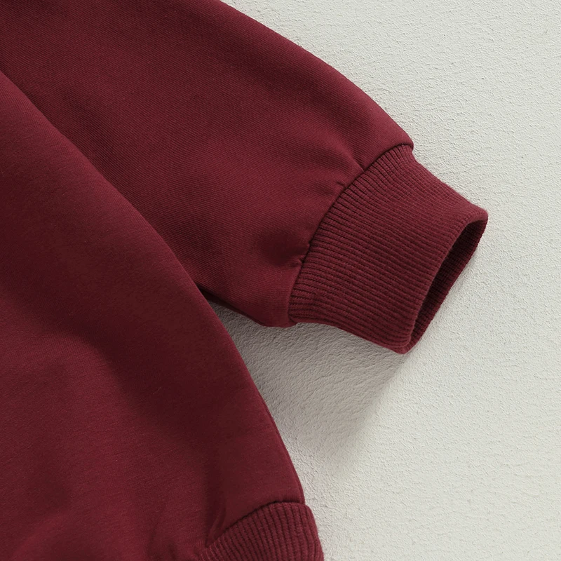 2023-07-19 Lioraitiin 0-24M Infant Baby Girls Boys Sweatshirts Bodysuit Solid Crew Neck Long Sleeve Jumpsuits Fall Clothes 5