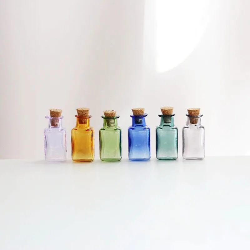 30/50/100pcs Glass Bottles Miniature Potion Bottle Cork Glass Vials Wedding DIY Mini Drift Bottle Wishing Bottle Perfume Bottles 5