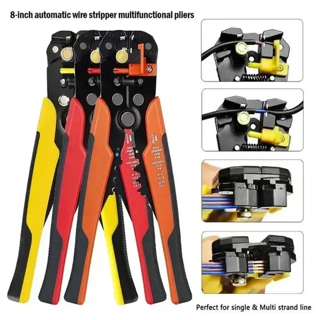 Crimper Cable Cutter Automatic Wire Stripper Multi Functional Rapid String Plers Crimping Pliers Terminal 0.2-6.0mm² 4