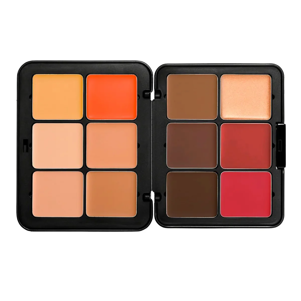 12 Colors Highlight Blush Concealer Makeup Palette Shimmer Matte Long-Lasting Easy Makeup Rouge Compact Blush for Dark Skin 5