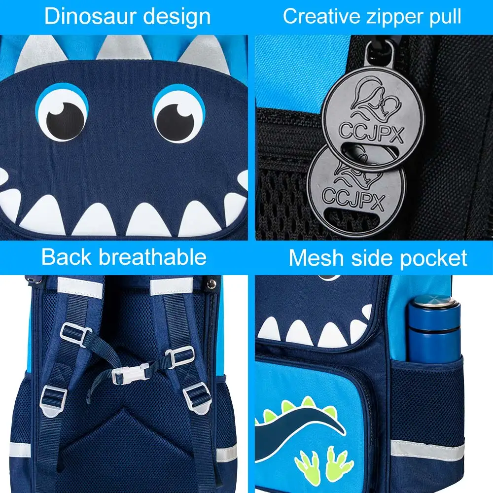 3PCS Shark Backpack for Boys, 16 Little Kids Kindergarten School Bookbag  and Lunch Box - AliExpress