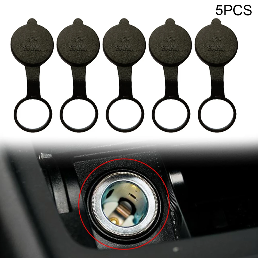 5pcs Universal Car Cigarette Lighter Socket Cover 12v Outlet Lid Dust