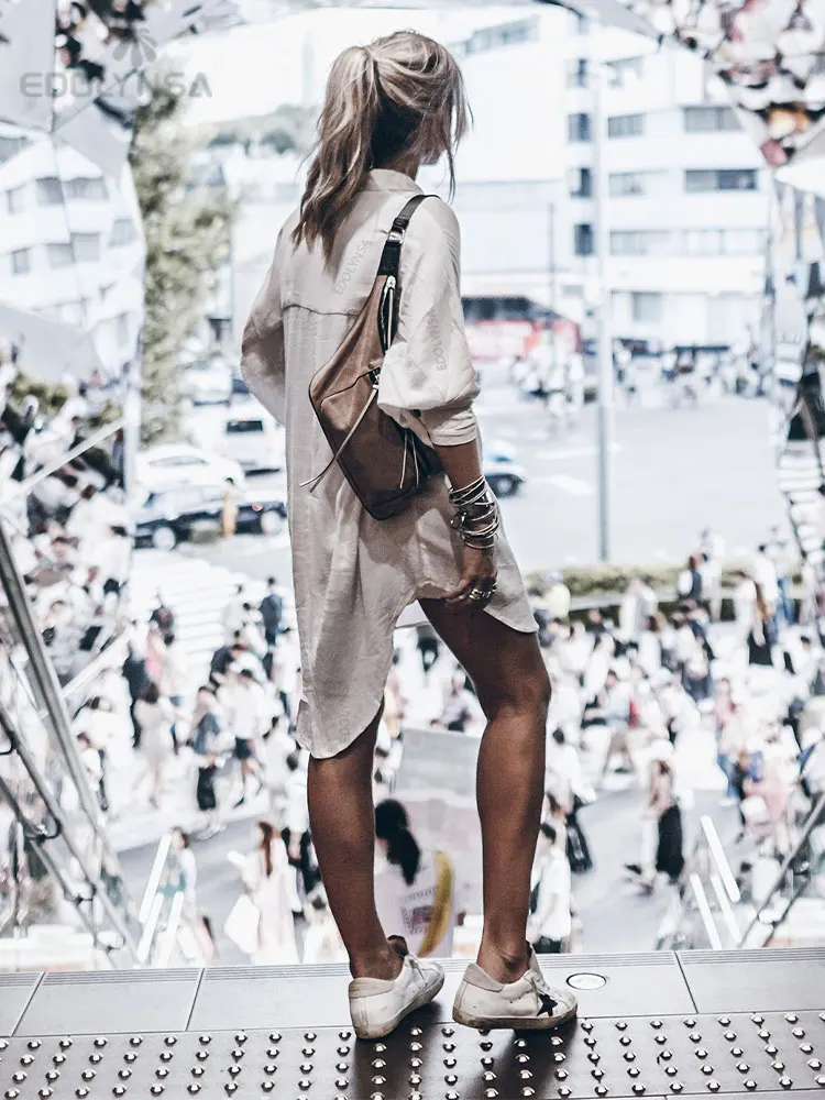 Casual Bikini Cover-ups Sexy Button Front Open Mini Dress White Tunic Women Summer Beach Wear Swim Suit Cover Up Q648