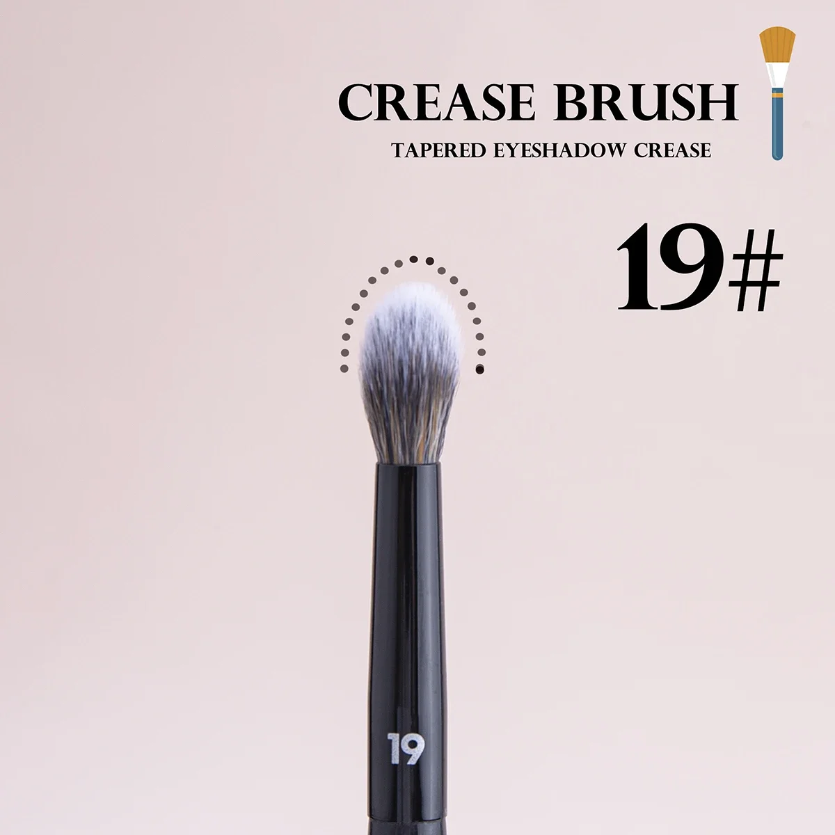 19 Crease Brush Professional Eyeshadow Crease Smudge Blending Makeup Brush Tapered Precise Eye Shadow Powder Crease Brush 3