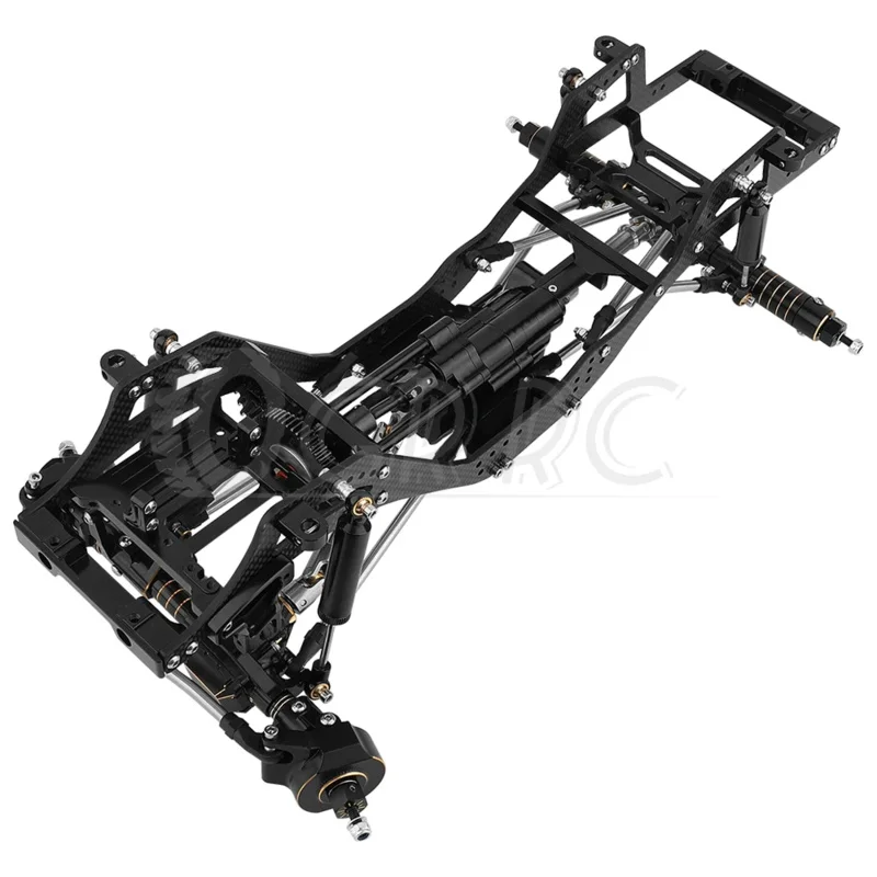 카본 파이버 섀시 자동차 프레임, 기어박스 드라이브 샤프트, 황동 액슬, 1/10 RC 액시얼 SCX10 프로 크롤러 금속 업그레이드 부품