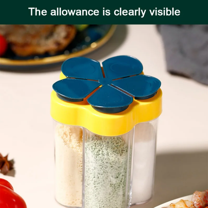 5 Compartment Seasoning Box Clear Spice Jars Spice Containers Moisture  Proof Spice Bottles With Lid Kitchen Seasoning Containers - AliExpress