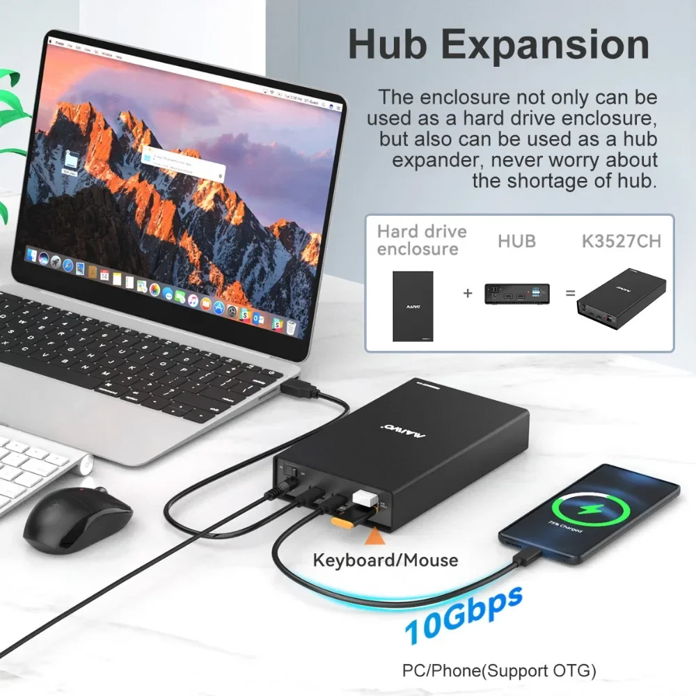 Maiwo-hdd Case para Disco Ssd Caixa Externa Gabinete de Disco Rígido Usb c 3.1 2.5 3.5 Sata para Usb 3.0 - Imagem 2