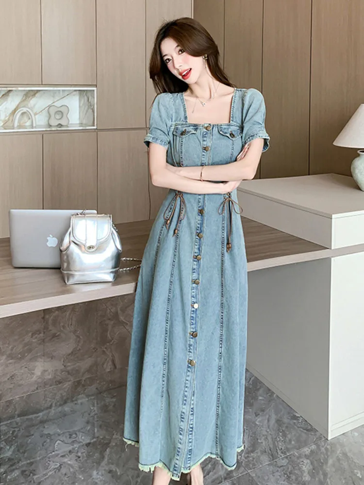 Vintage collardenim dress