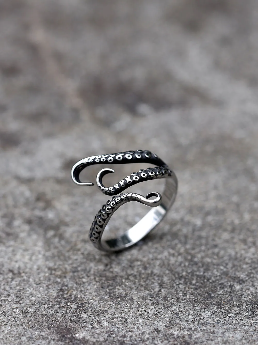 2022 NEUE Herrenringe aus 316L-Edelstahl, Tiefsee-Monster, Tintenfisch, Oktopus, Finger, Tentakel, Ring, Schmuck, Geschenke, kostenloser Versand – Detail 5