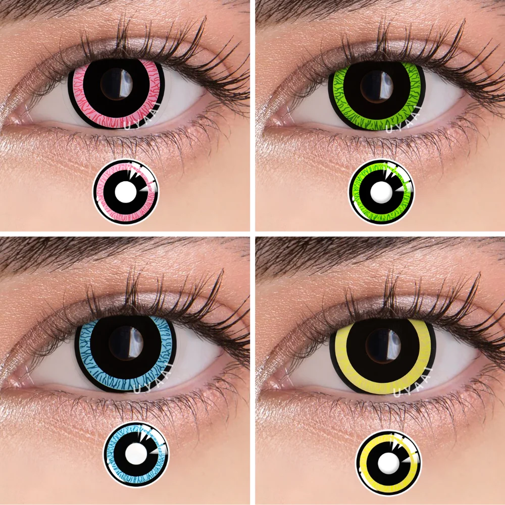 UYAAI 2pcs Cosplay Anime Eyes Lenses for Eyes Nebulos Series Makeup Beauty Contact Lenses Eye Cosmetic Color Lens Eyes