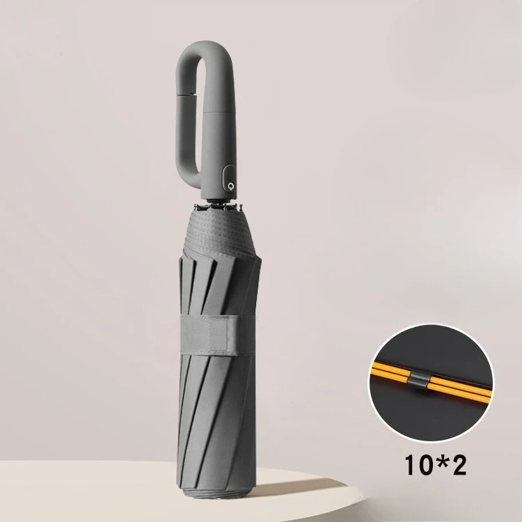Stylish UV Protection Compact Folding Umbrella with Loop Buckle