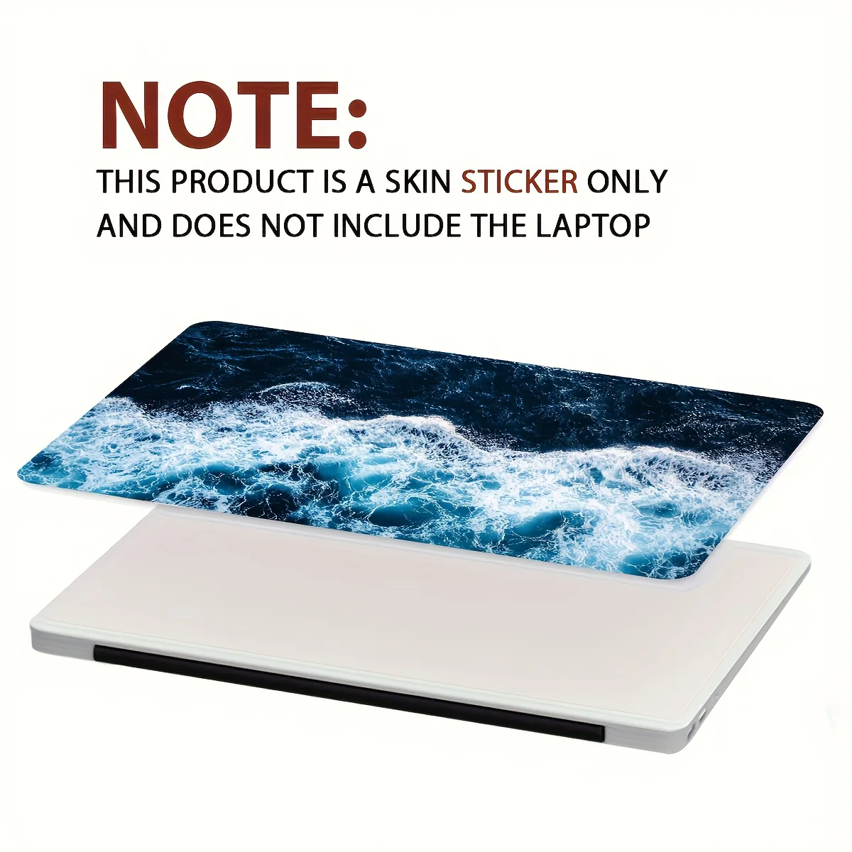 비닐 노트북 케이스 해양 스티커 2개/세트 스크래치 방지 DIY 아트 케이스 범용 넷북 스킨 스티커 비재사용 가능 노트북