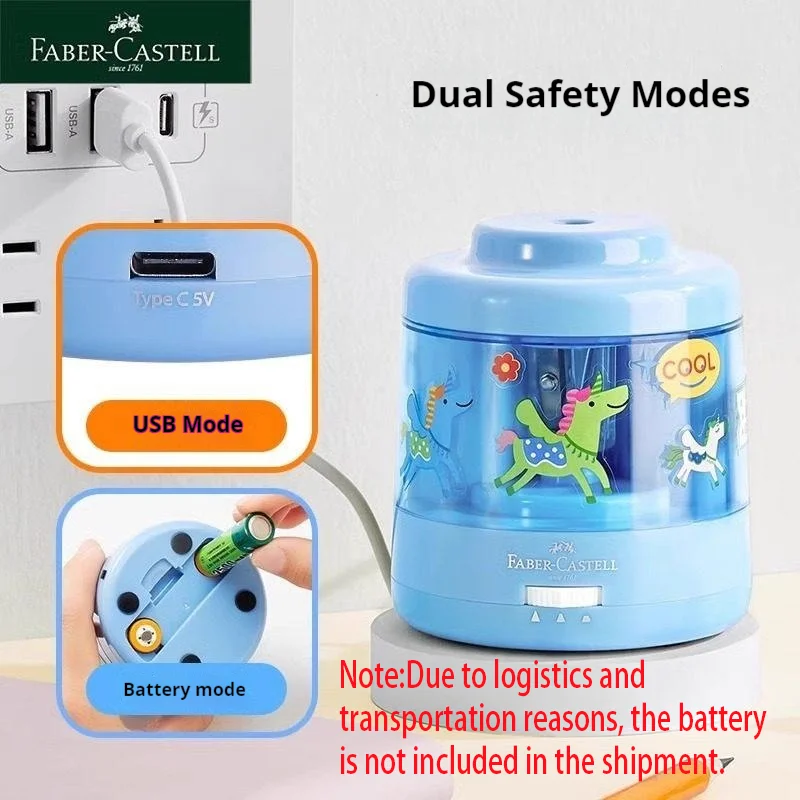 파버카스텔 자동 연필깎이 전기 연필깎이 학교 연필 문구류 배송에는 배터리가 포함되지 않습니다