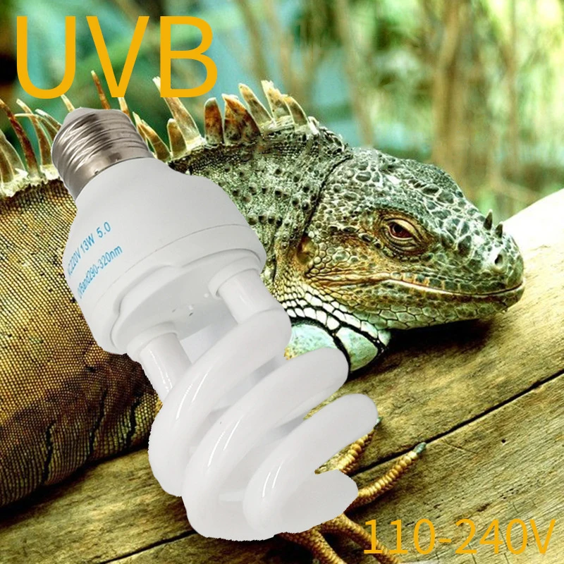 UVB5.0 10.0 Lizard Calcium Supplement Lamp 13W 26W UV Bulb E27 Energy Saving Reptile Lamp Turtles Amphibians reptile heating lamp reptile light bulb reptile lamp bulb