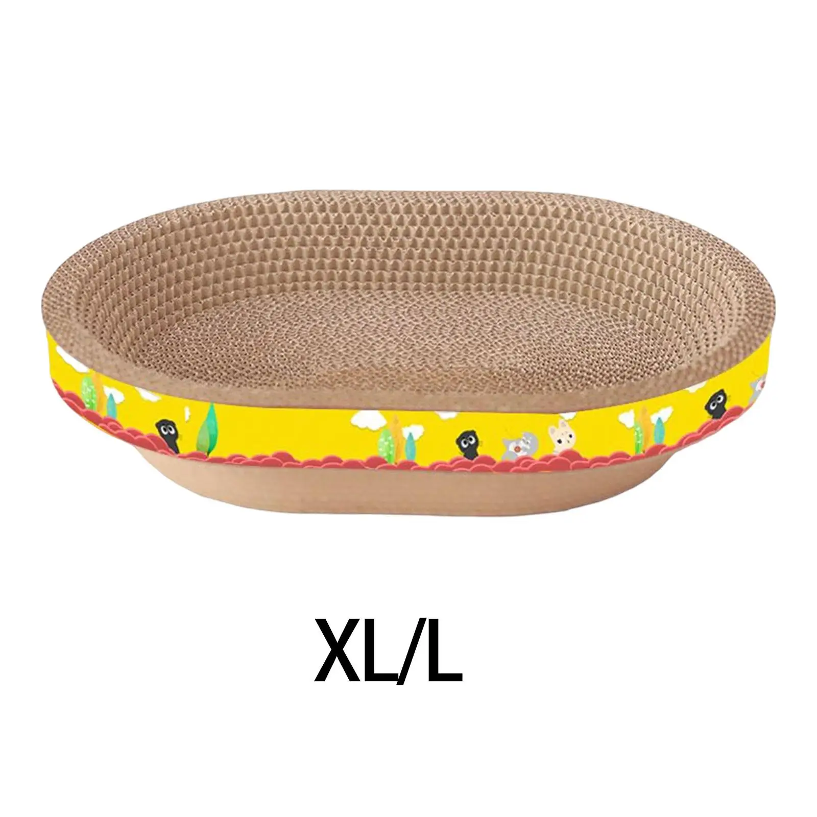 Pet Cat Scratcher Oval Corrugated Cat Scratch Kitty Recycle Board Cat Scratcher Pad Nest Pet Cat Scratcher Oval Corrugated Cat Scratch Kitty Recycle Board Cat Scratcher Pad Nest